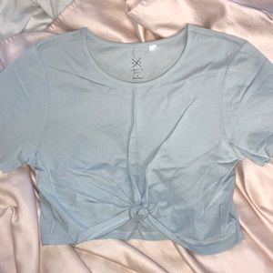 knotted cropped tee